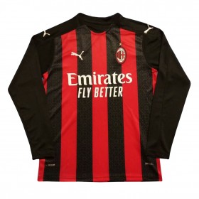 Jalkapallo Pelipaidat AC Milan Kotipaita 2020-2021 Pitkähihainen